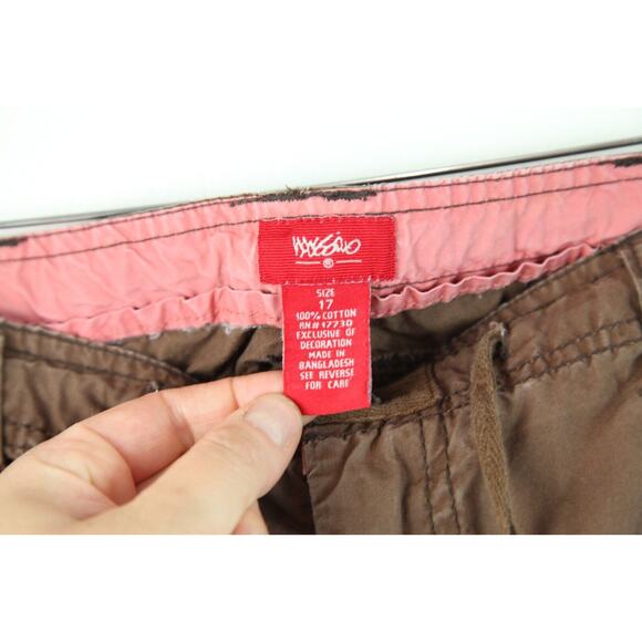 Vintage 17 L Cargo Pants Y2K Mid Rise Gorpcore Utility Brown Preppy Mossimo - Picture 7 of 9